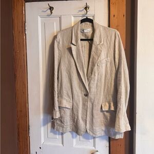 Zara 100 Percent Linen Blazer L